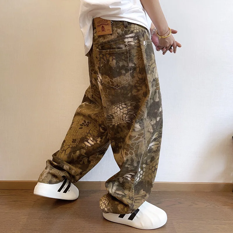 Streetwear Brand Graphic Designer - Nowe męskie eleganckie dżinsy z nadrukiem