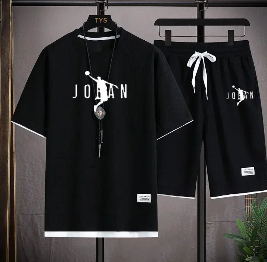 Streetwear Outfit Brand - Męski letni zestaw 2-częściowy 2026, modny